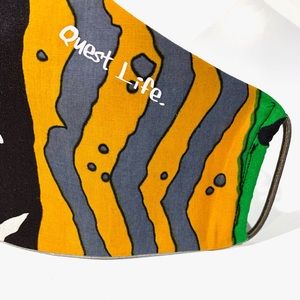 African print protective face mask.